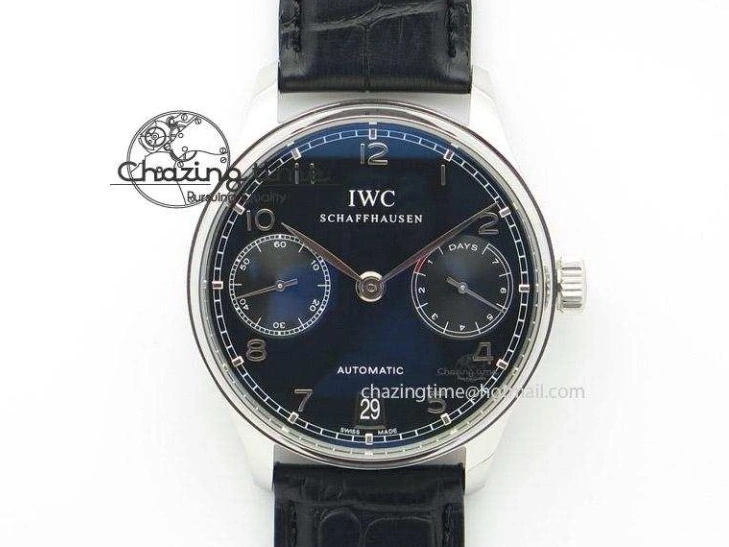 MIROTIME 0328 Portuguese Real PR Real Annual Calendar IW5035 YLF 1:1 Best Edition Black Dial On Leather Strap A Soft 7240